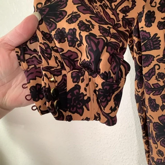 MELISSA MCCARTHY Floral Tunic Blouse 2X Asymmetric Hem Work Office Spring Boho - Picture 9 of 15